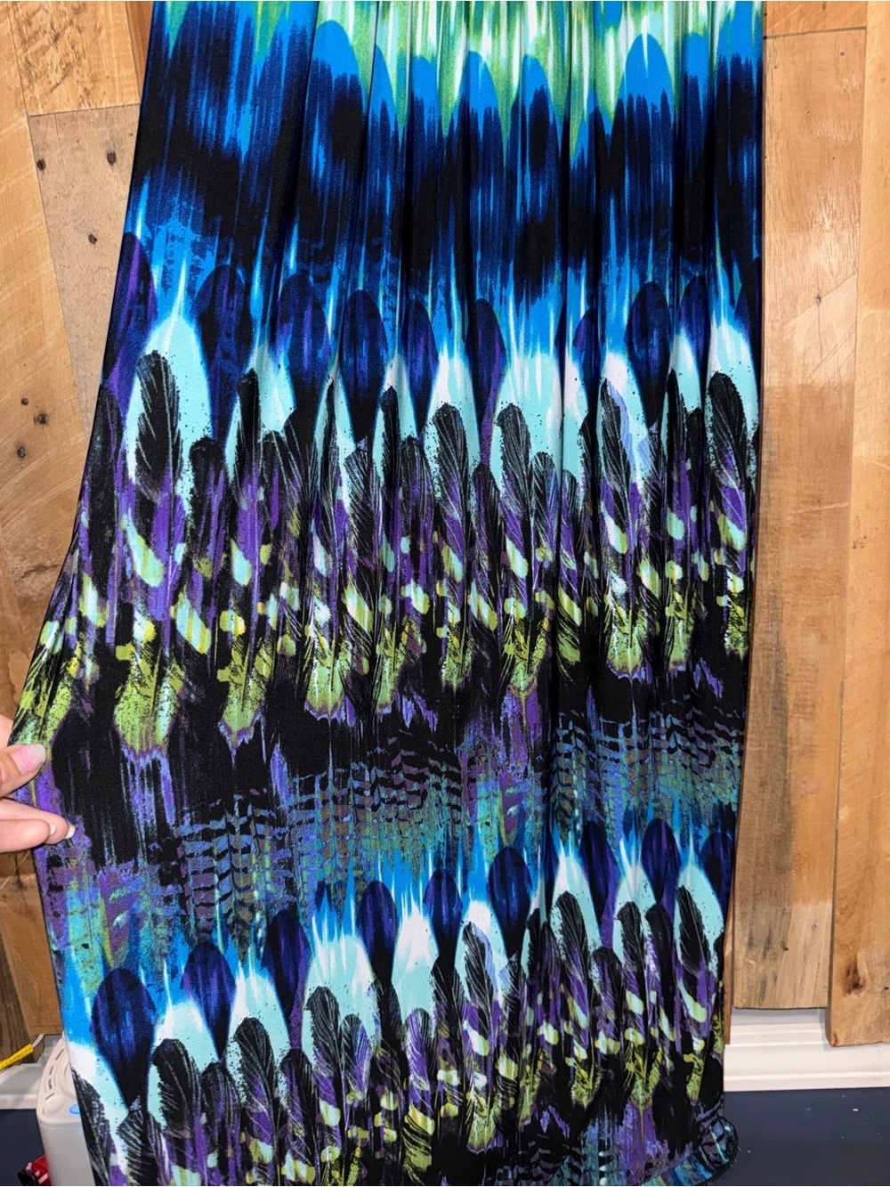 Saint Tropez West Blue-Green Halter Maxi Dress Vintage - Picture 6 of 8